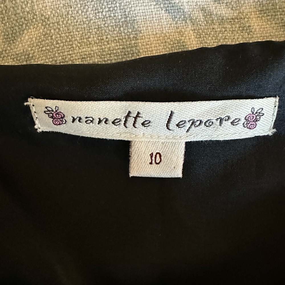 Nanette Lenore Elegant Black silk & Sequin Embroidered Skirt - Picture 4 of 4